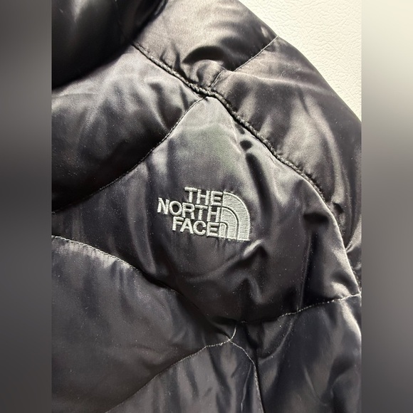 🪅The North Face 550 Puffer Duck Down Full Zip Jacket Charcoal Gray - Picture 7 of 15